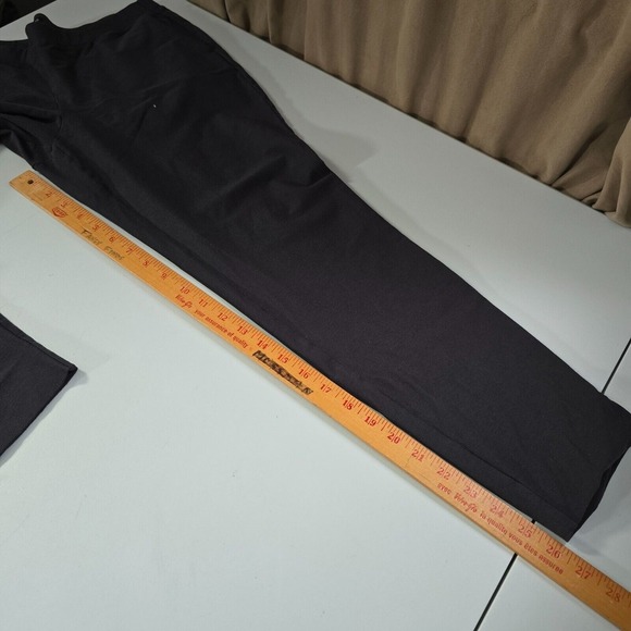 Eileen Fisher Pants Womens M Black Crepe Slim Ankle Minimalist Comfort Wear - Picture 10 of 13